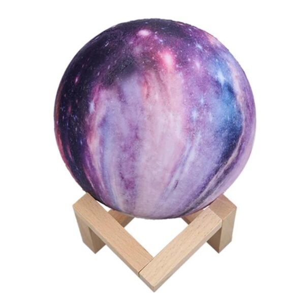 Galaxy Print Moon Lamp